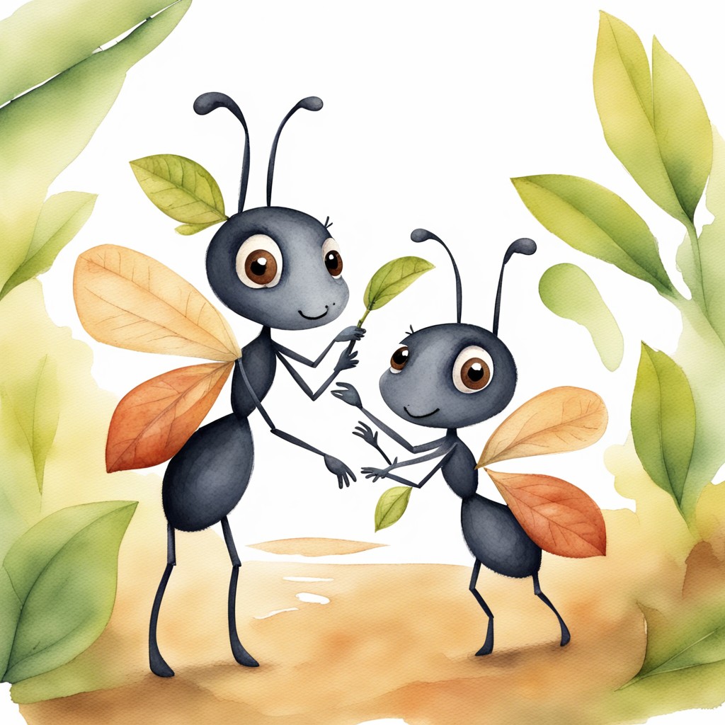 Ants working together