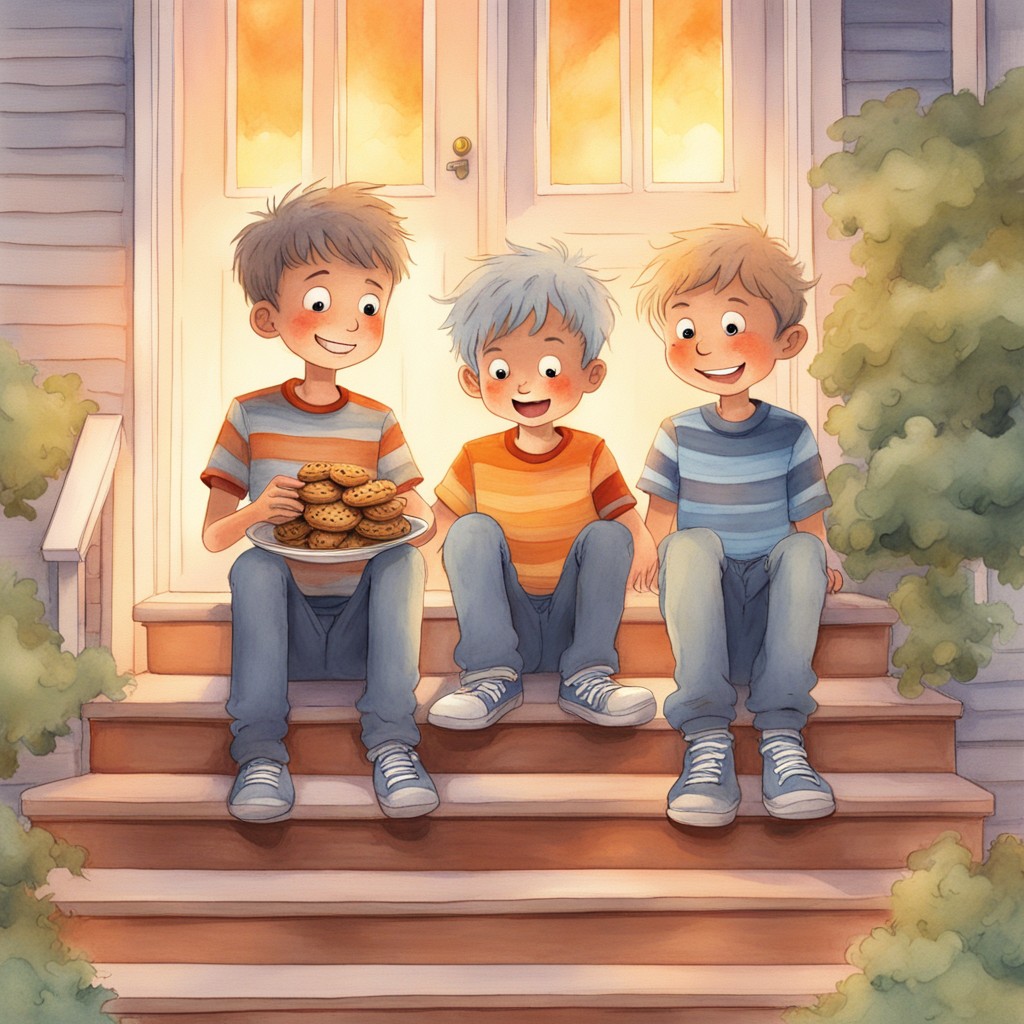 Leo and Zyx sharing cookies