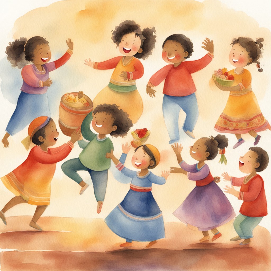 Children sharing cultures