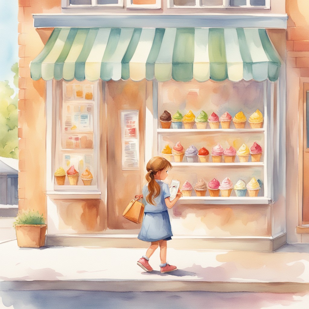 Lily walking past temptations