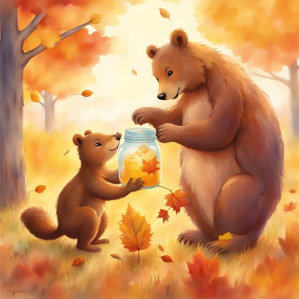 Bramble shares honey with Hazel the squirrel