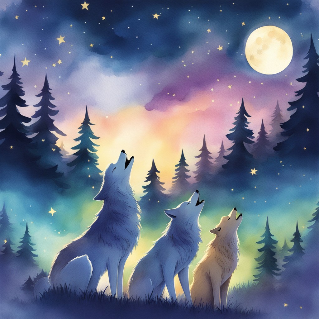 The pack celebrating together