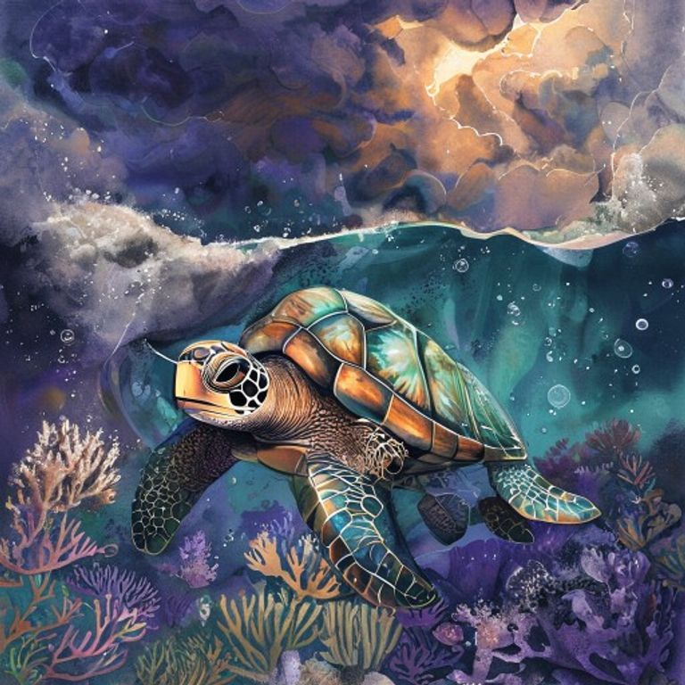 The Turtle Who Faced the Storm: A Story About Courage