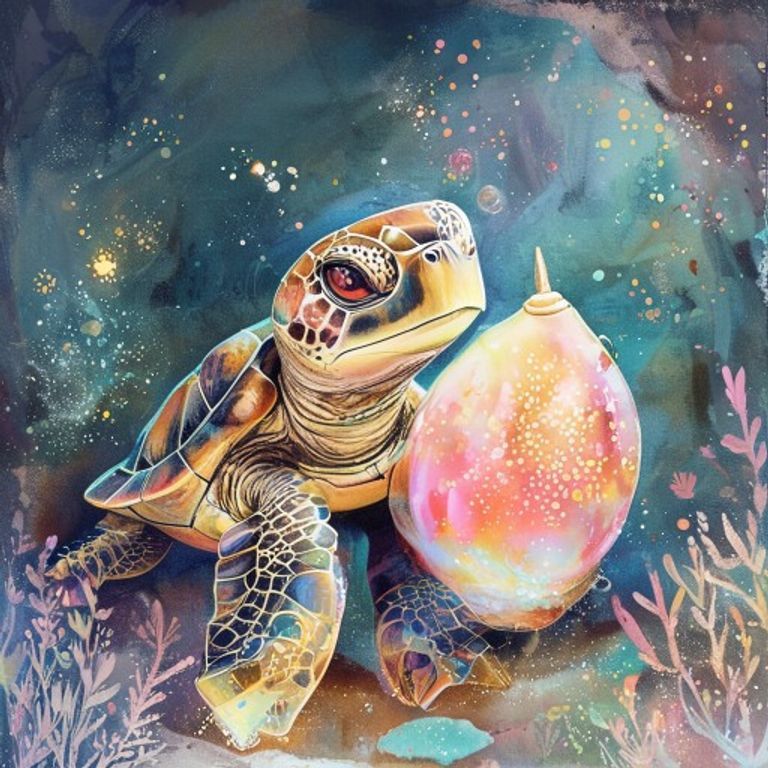 Kai holding the glowing Shell of Bravery at the bottom of the Deep Trench