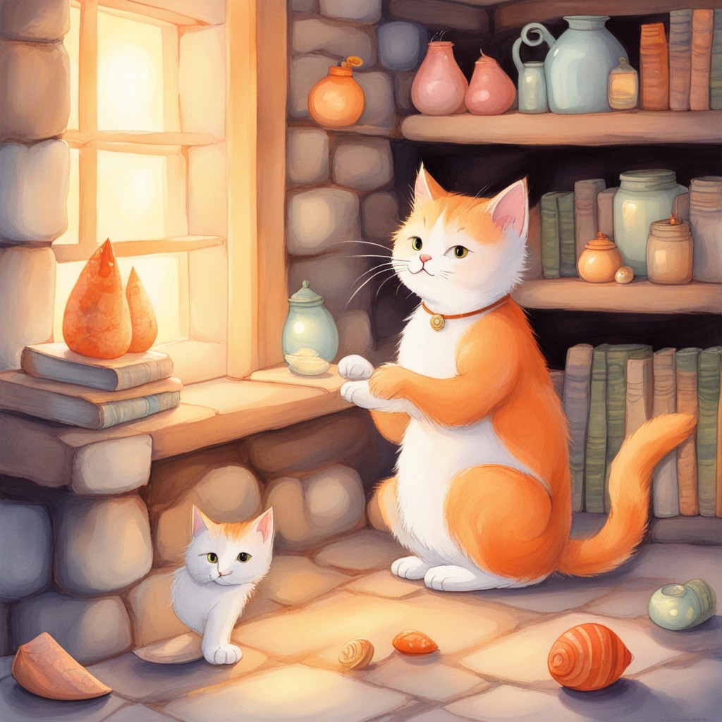 Whiskers and Grandma discover the secret room
