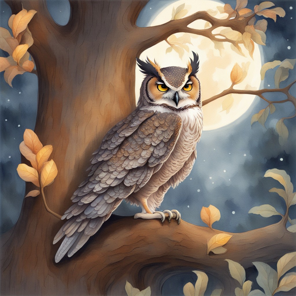 Pip the mouse sharing berry tarts with Wraith the wolf