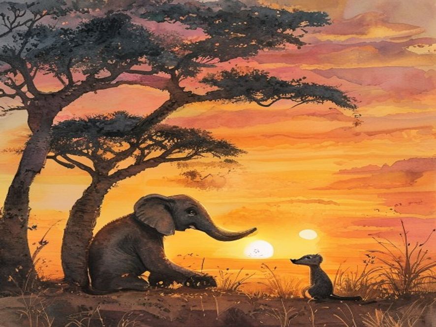 Ella and Kito watch the sunset together