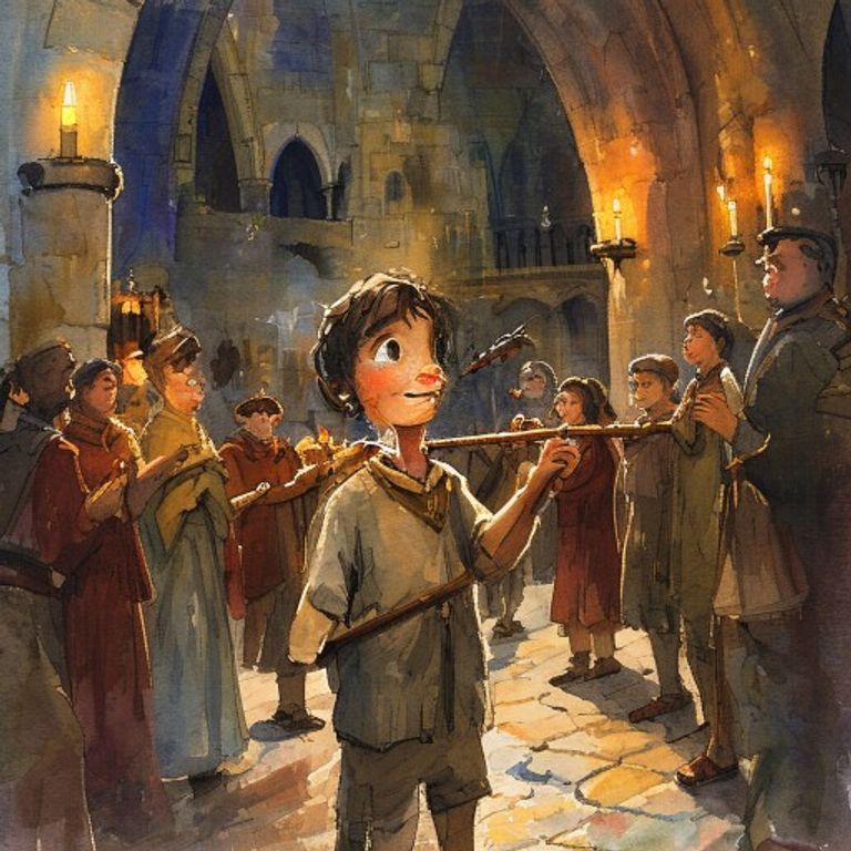 Tomas playing the flute