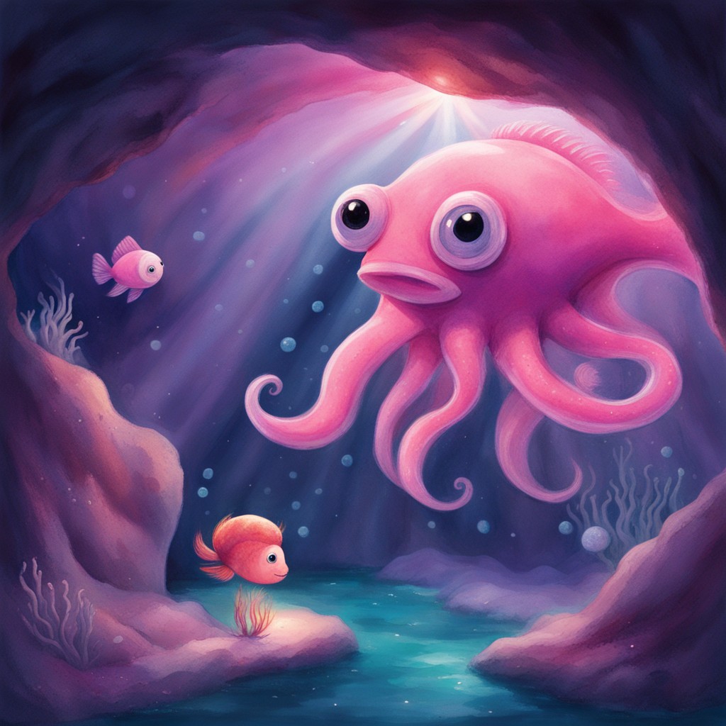 Finn meeting Ollie the octopus