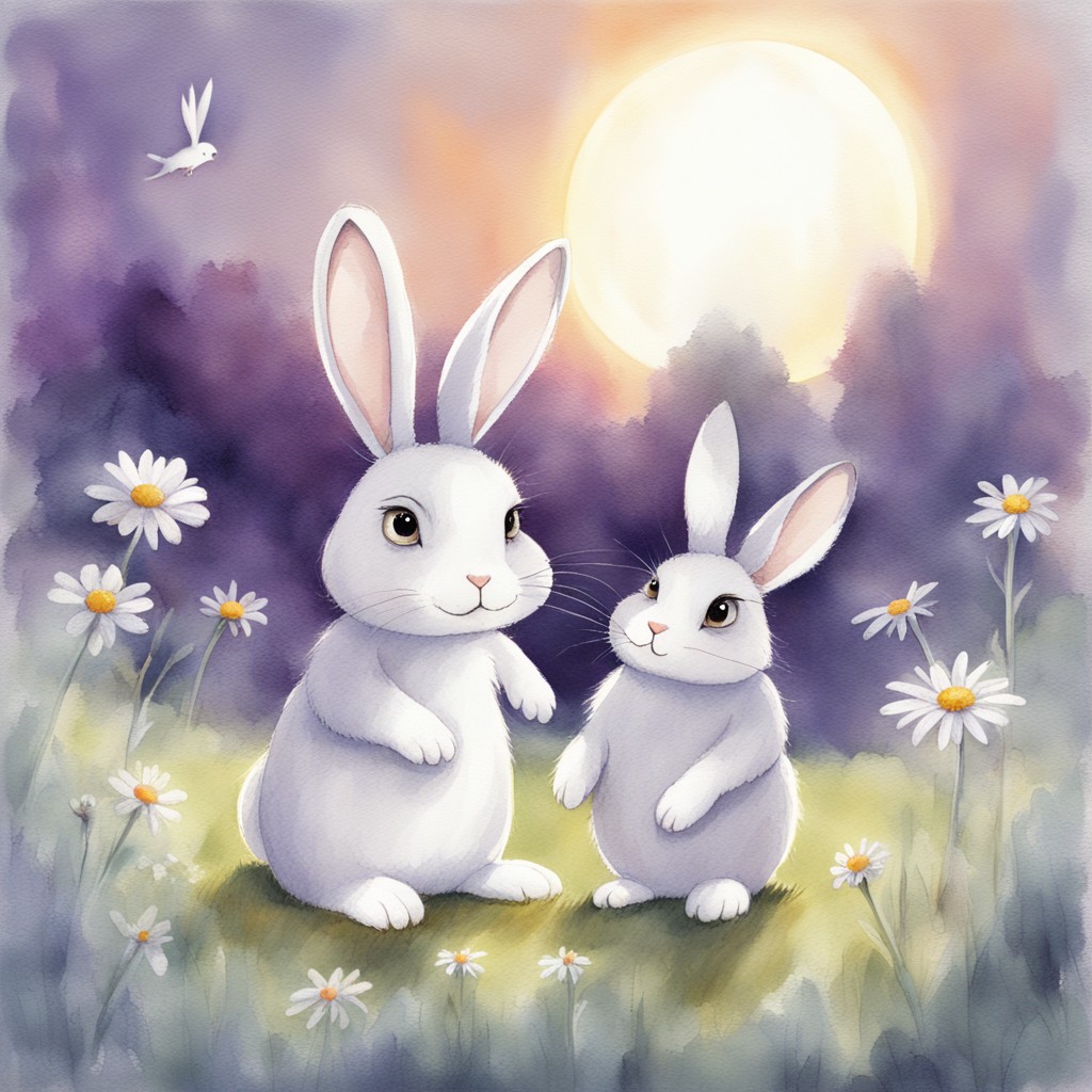 Lila and Pip at the Moonflower