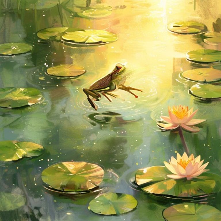 Leaper leaping gracefully with awareness through golden sunlight