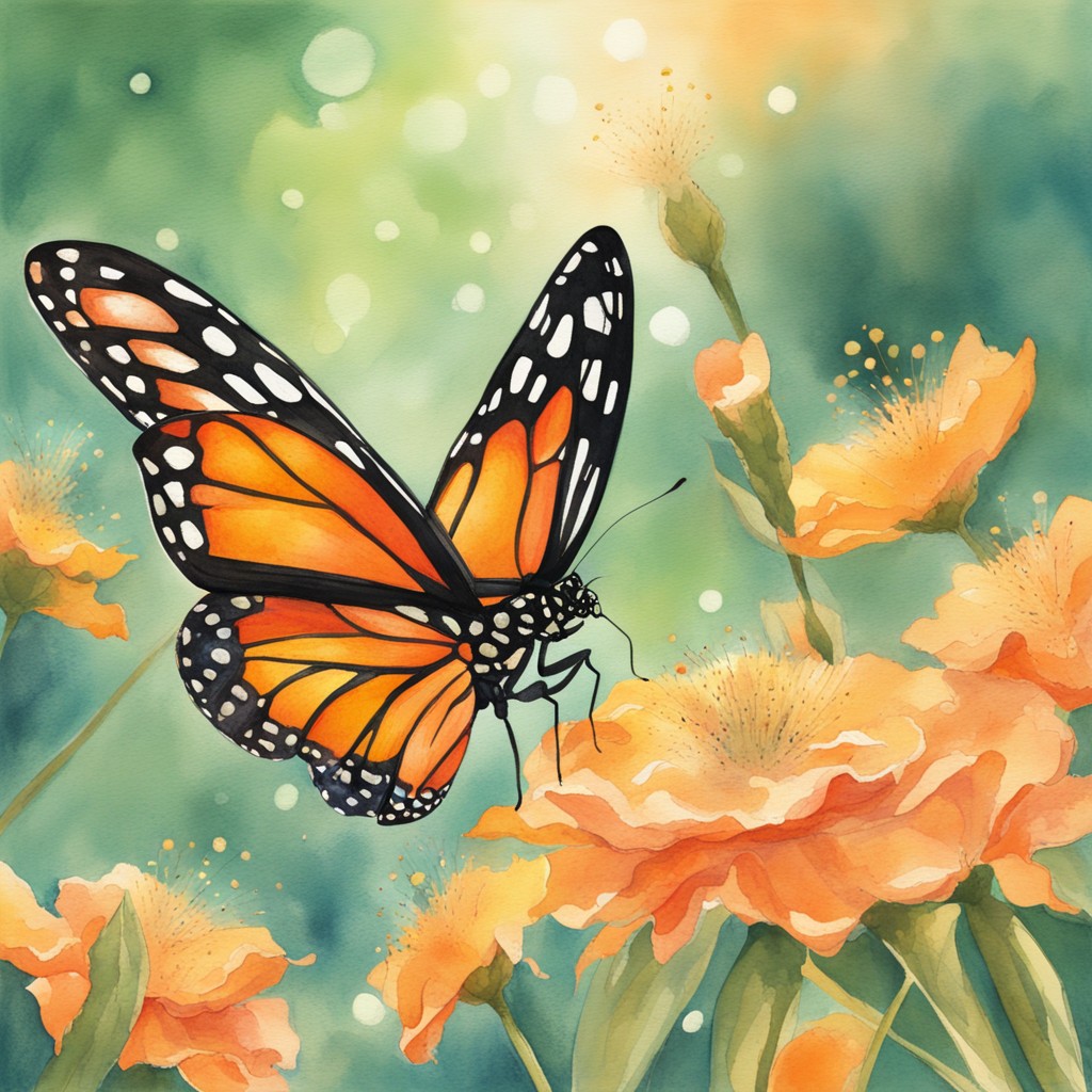 Coco transformed into a beautiful butterfly