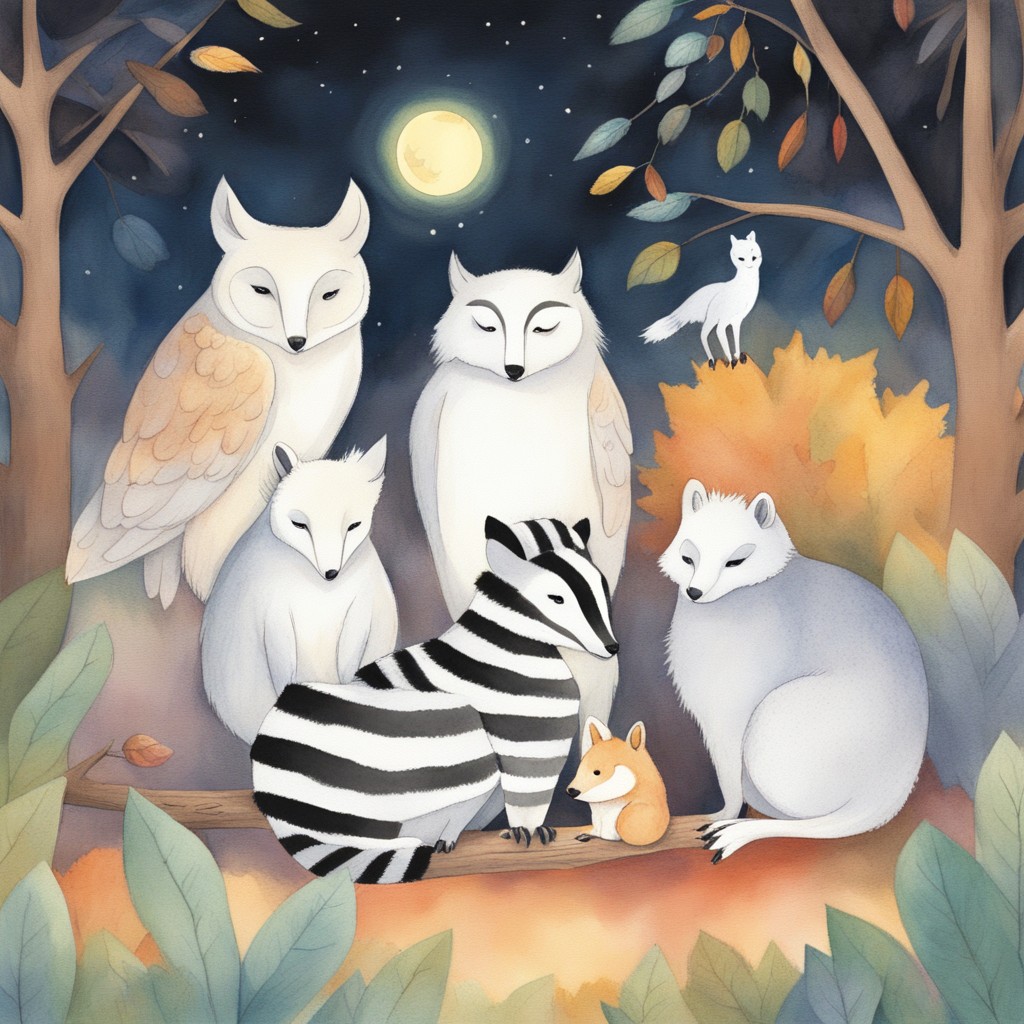 Old Owl Oliver watching over the sleeping friends