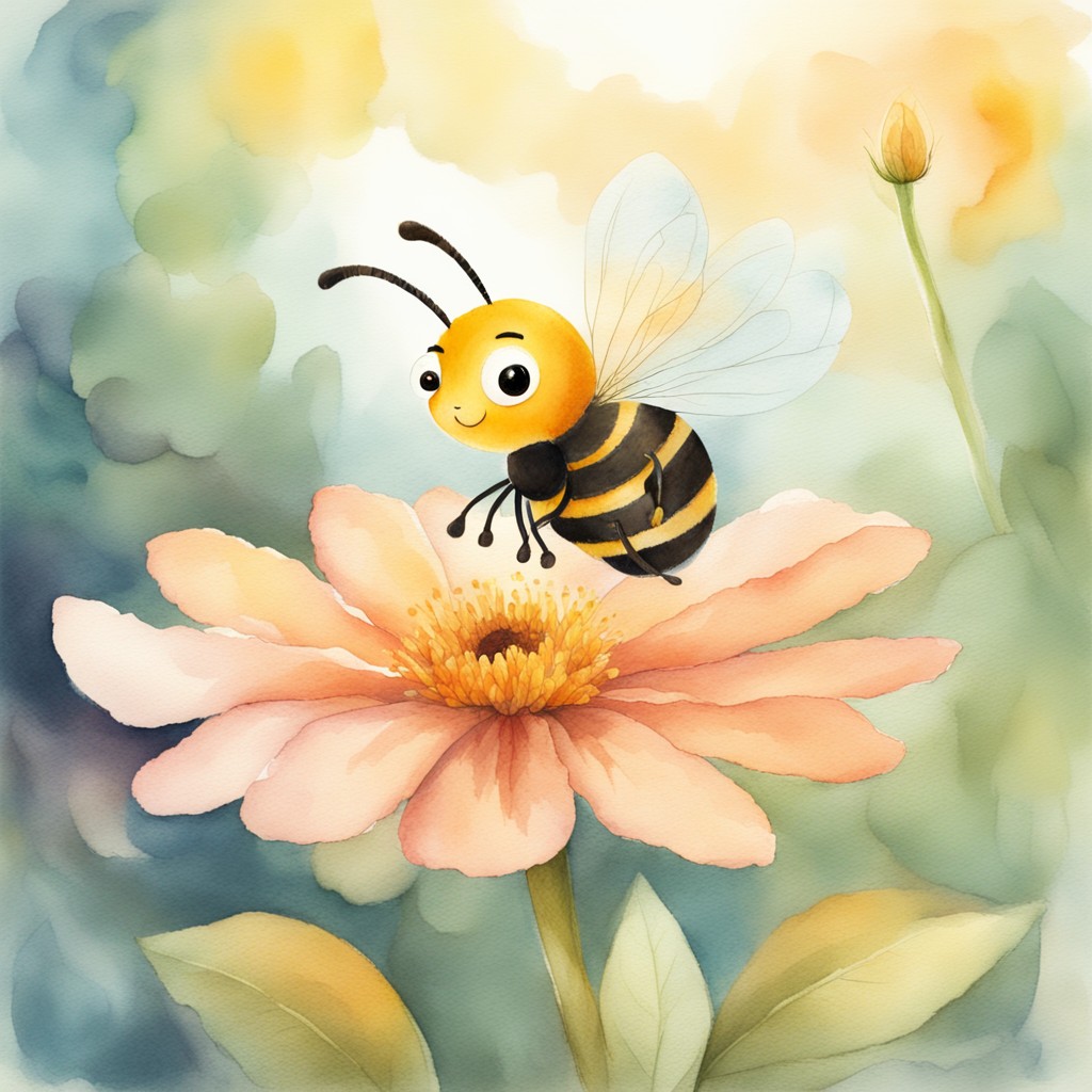 Bella resting peacefully on a flower