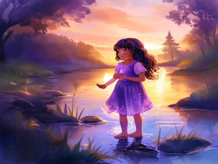 Maya with her scruffy dog friend on the porch