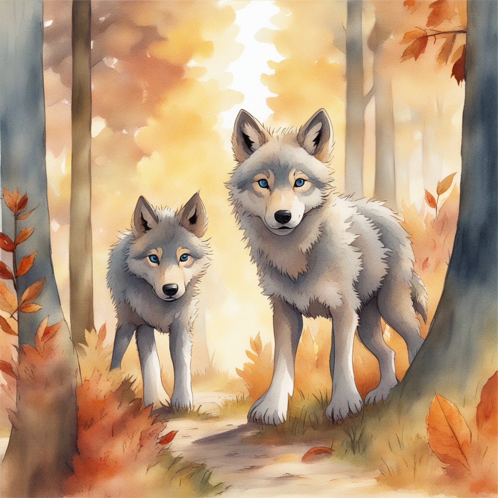 The wolf pack gathering at dawn