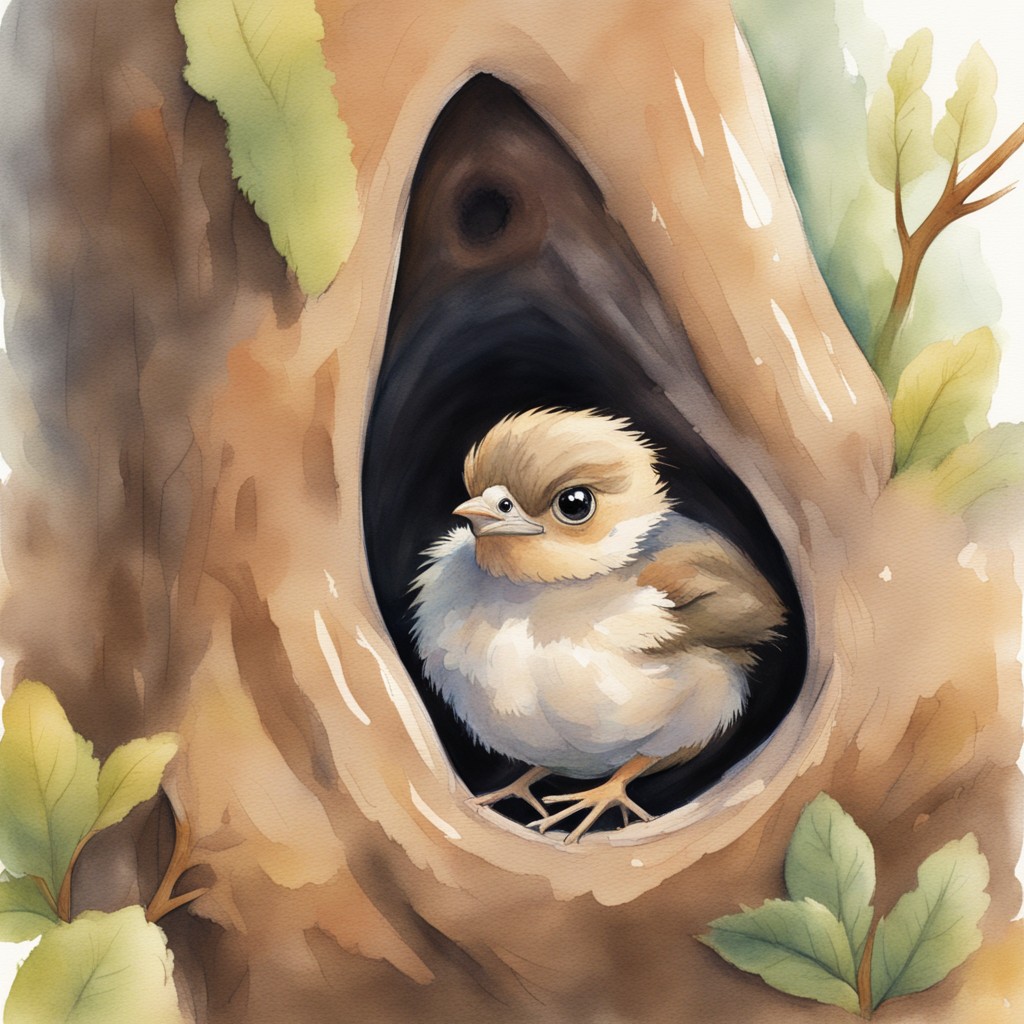 Wren looking over the edge of the nest with worried eyes