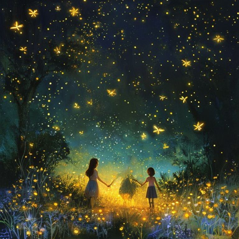 Eva and Mia: The Night the Fireflies Forgot to Glow – A Story About Gratitude