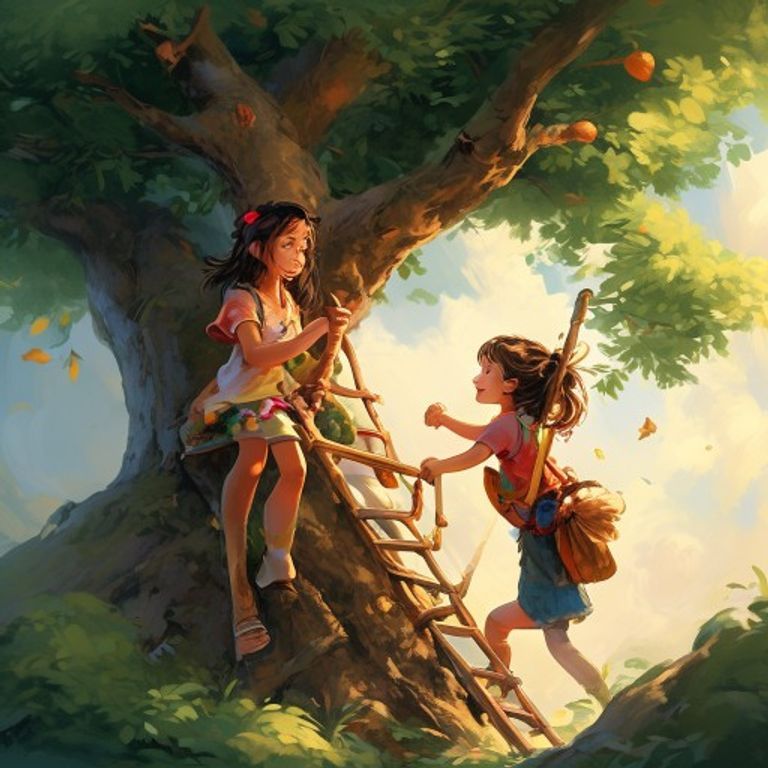 Eva and Mia: The Cloud-Riding Race – A Story About Humility